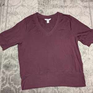 Athleta Purple V-Neck Top
